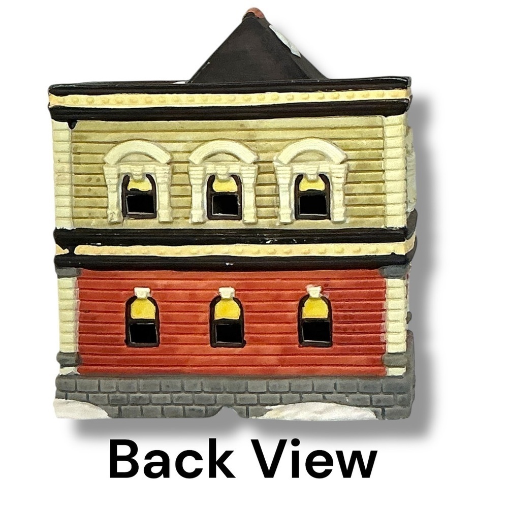 Vintage Victorian Village Collectibles BANK Hand Painted Porcelain Building 1990 - Picture 11 of 16